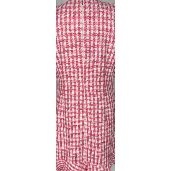 Kate Spade Gingham Tweed Dress Ivory Peach Nectar Size 14 Sleeveless - Picture 7 of 11